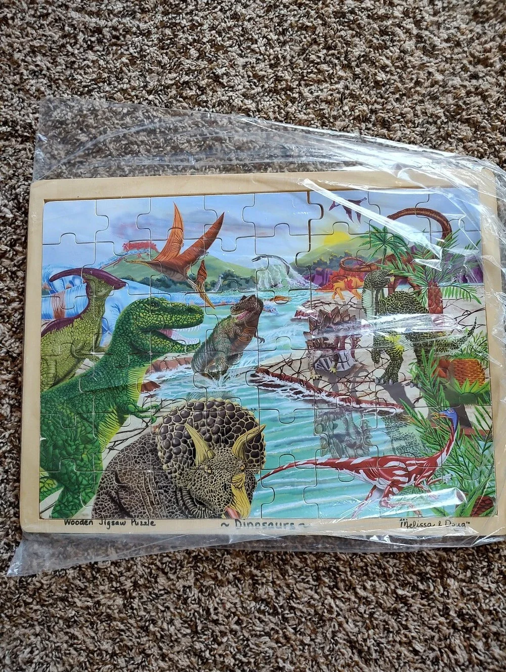 Melissa & Doug Wooden Dinosaur Puzzle